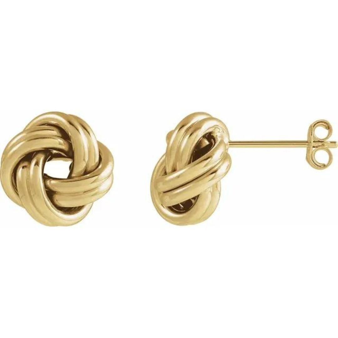 Knot Stud Earrings (14K Gold)