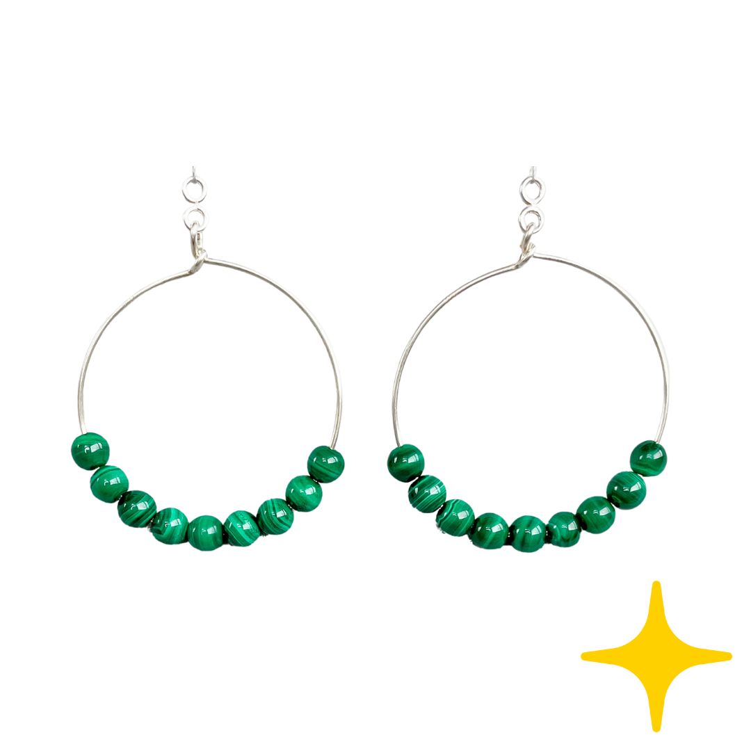 SOLD OUT Gemstone Hoop Earring Jackets (14K GF)