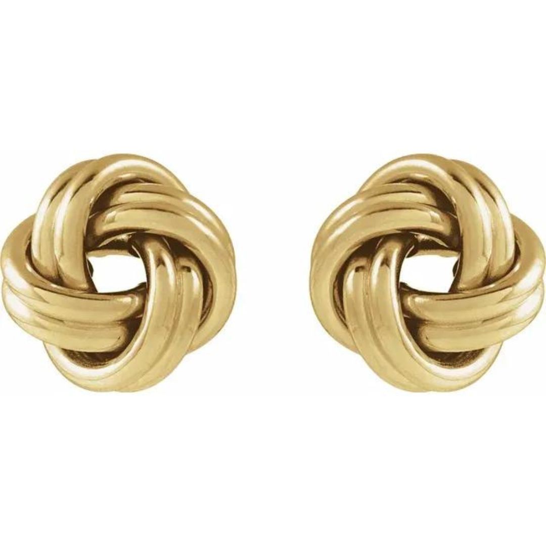 Knot Stud Earrings (14K Gold)