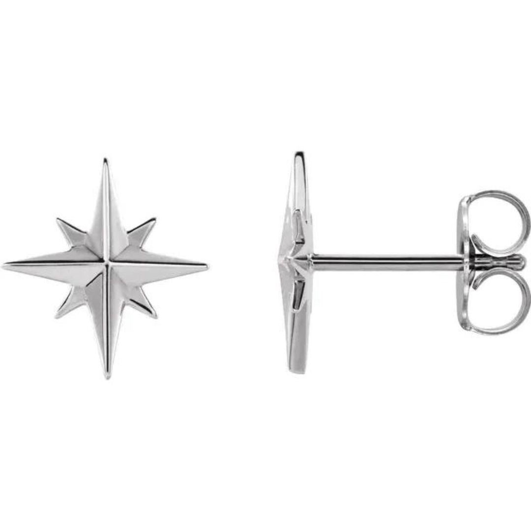 Star Stud Earrings (14K Gold)