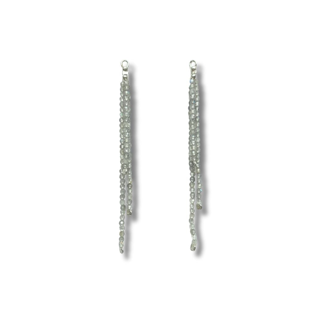 Gemstone Tassel Earring Jacket