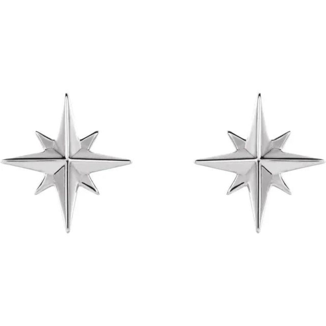 Star Stud Earrings (14K Gold)