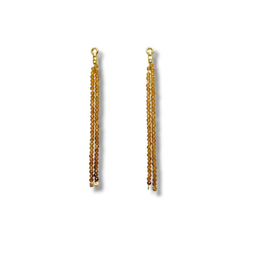 Gemstone Tassel Earring Jacket