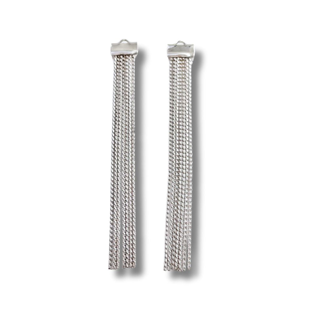 Silver Tassel Earring Jacket