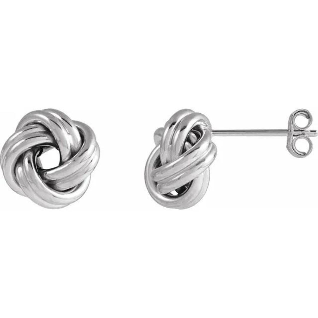 Knot Stud Earrings (14K Gold)