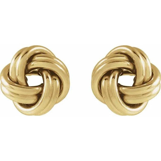 Knot Stud Earrings (14K Gold)