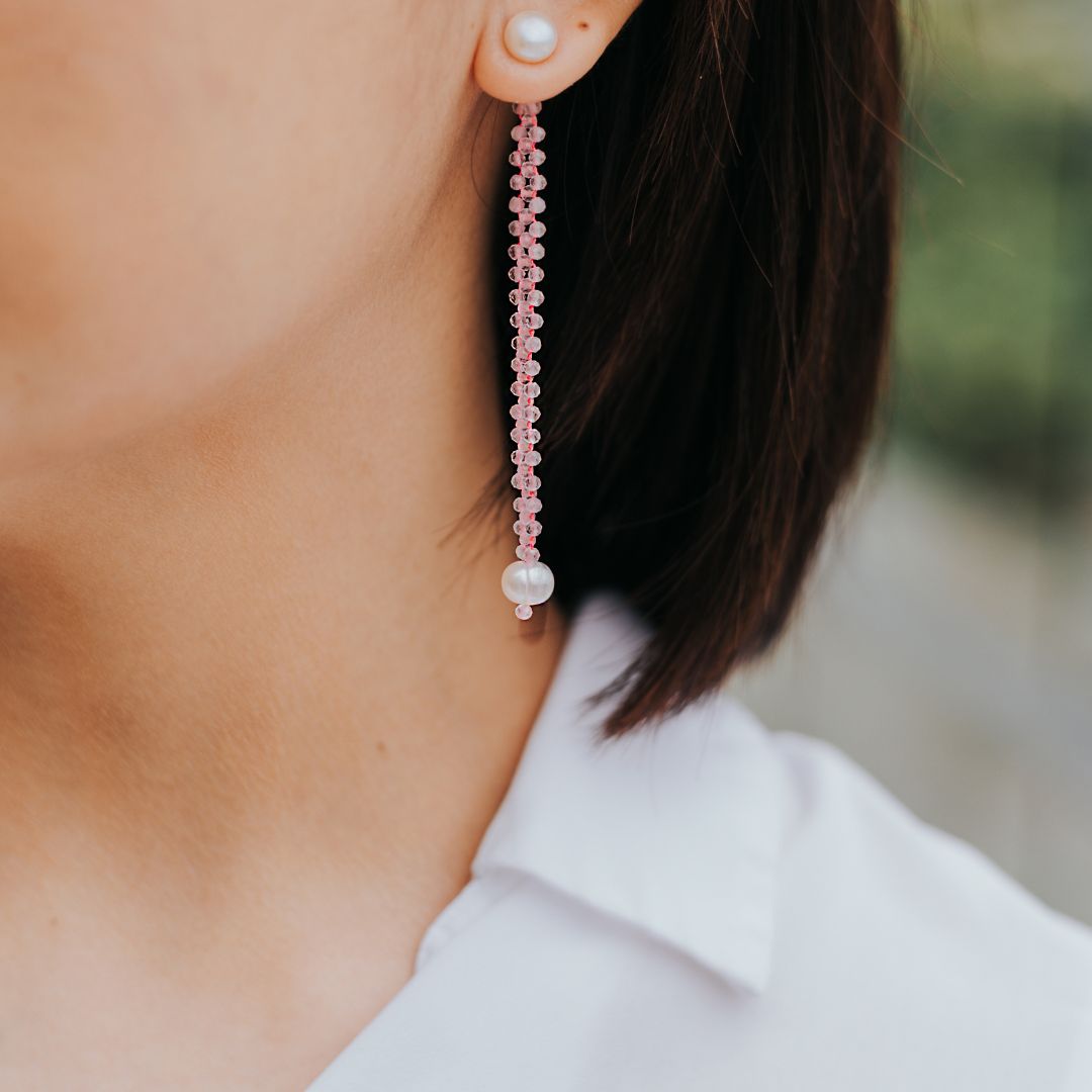 Woven Gemstone Earring Jacket