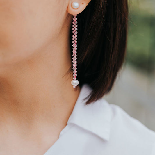 Woven Gemstone Earring Jacket