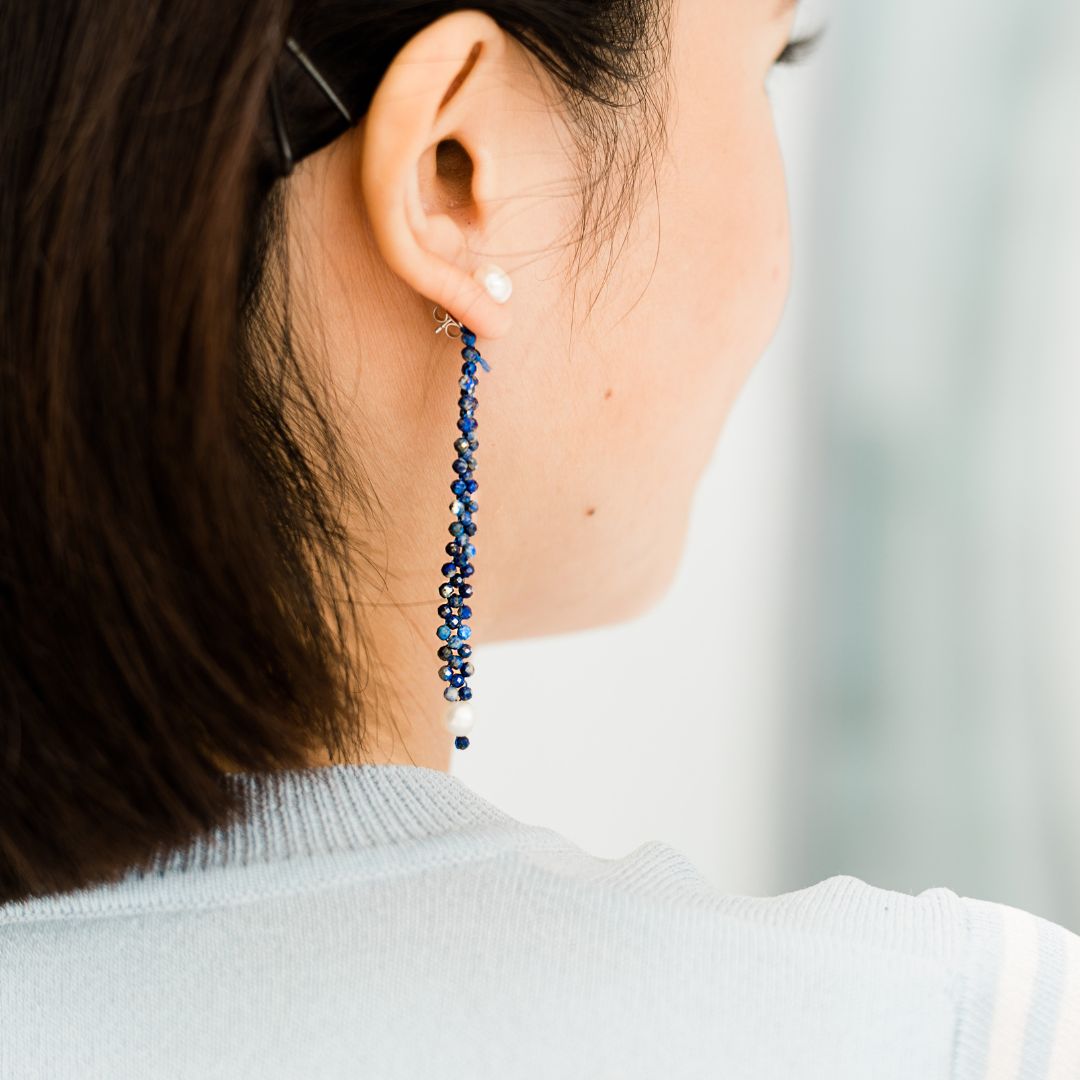 Woven Gemstone Earring Jacket