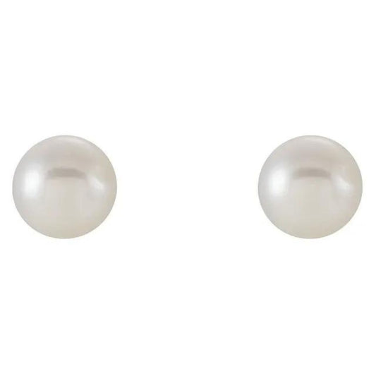 Pearl Stud Earrings (14K Gold)